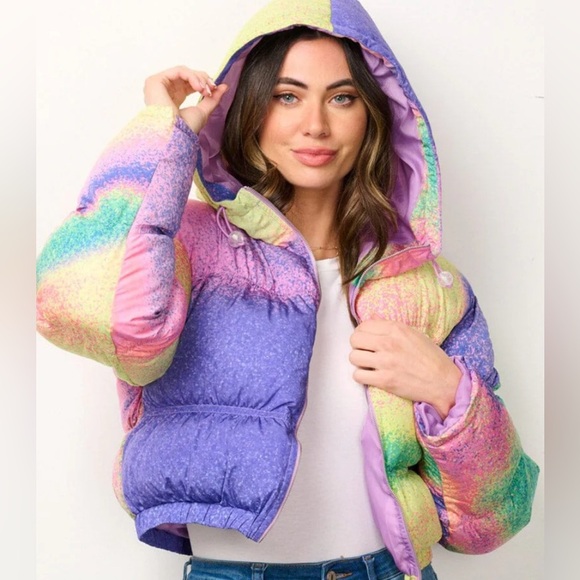 Women’s crop puffer jacket - Picture 1 of 4